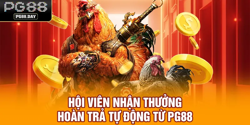 Hội viên nhận thưởng hoàn trả tự động từ PG88